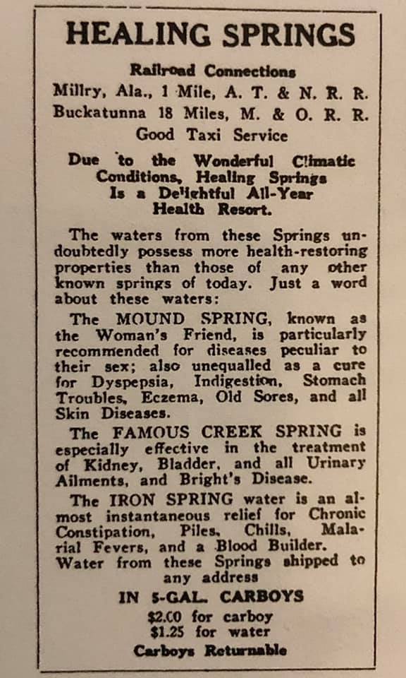 Healing Springs Newspaper Ad